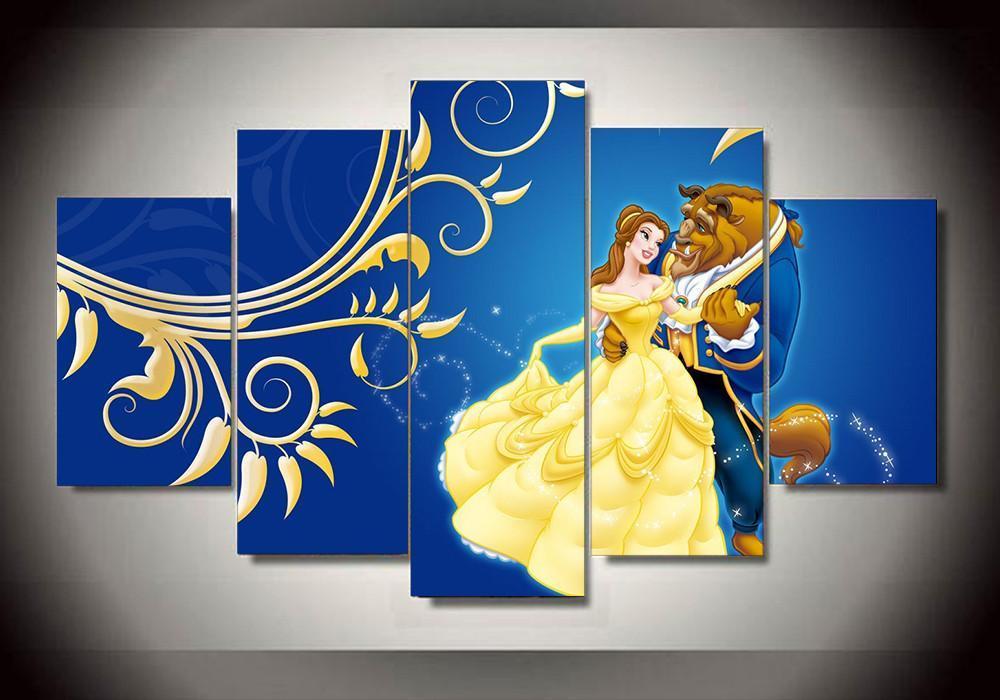 Beauty And The Beast – Cartoon Canvas Wall Art