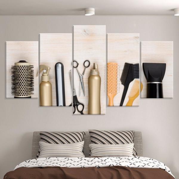 Beauty Hair Salon Store -Career Canvas Wall Art