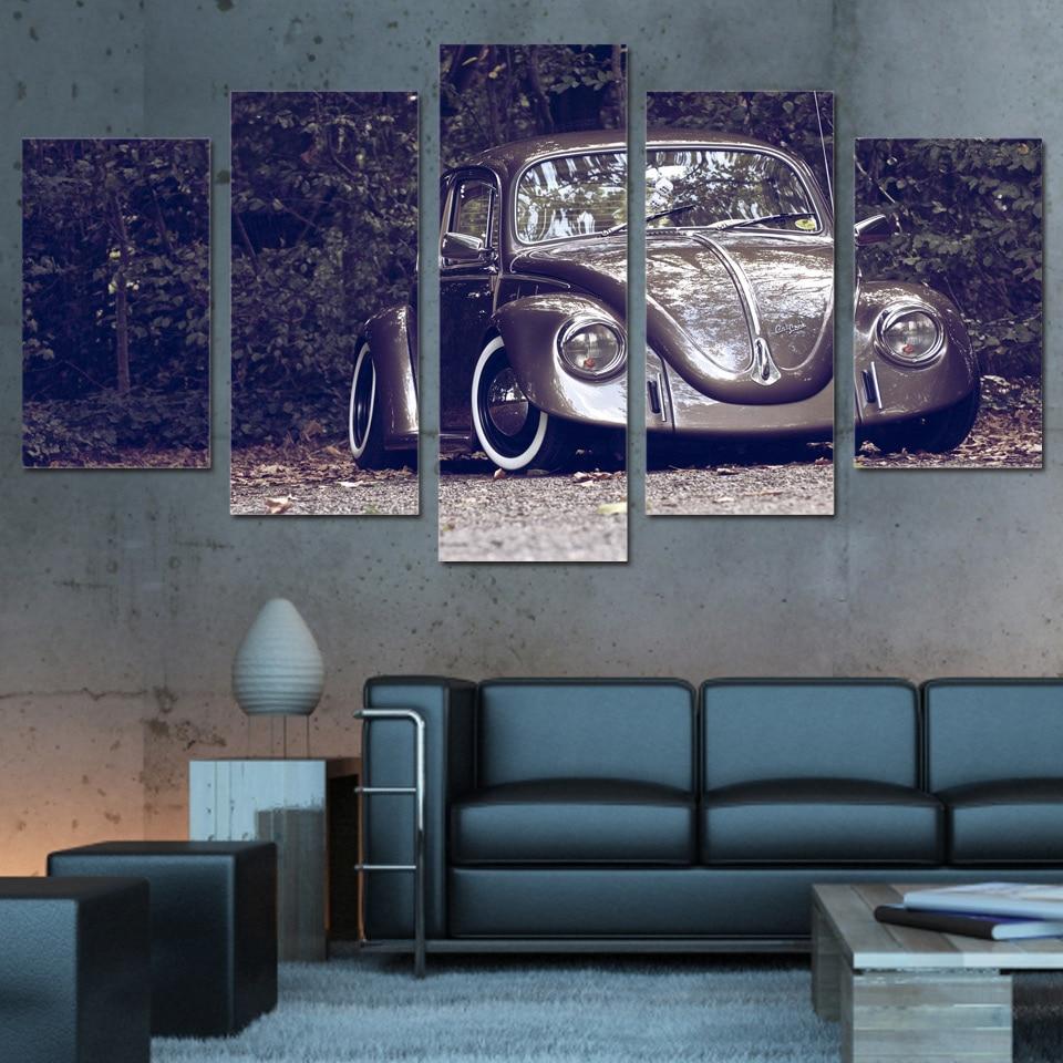 Beetle Car Cute – Automative Canvas Wall Art