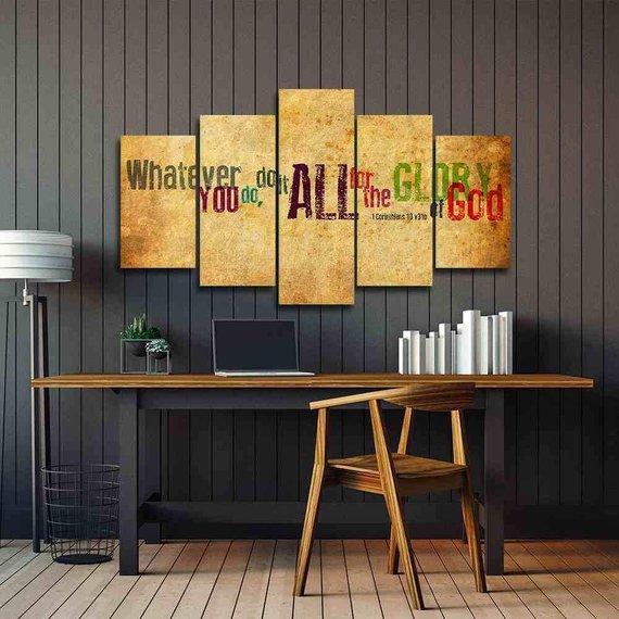 Bible Verse Christian Glory God – Abstract Canvas Wall Art