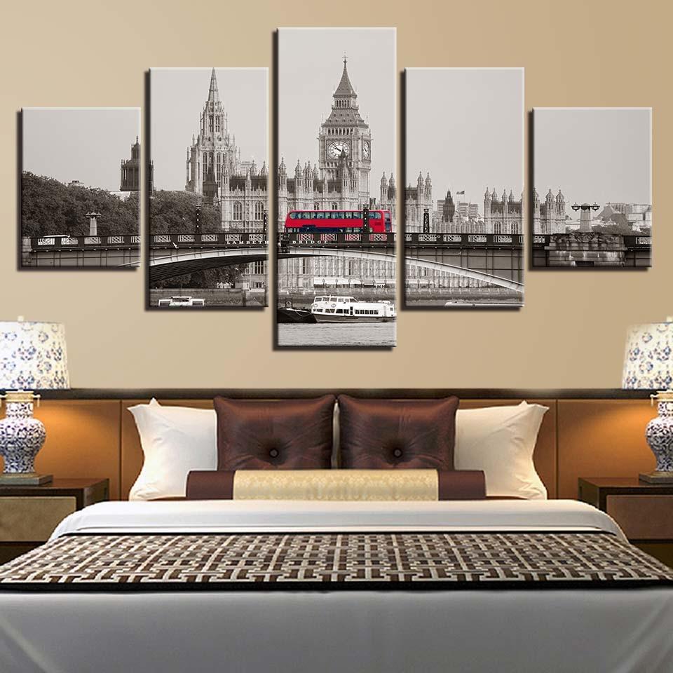 Big Ben Bridge Bus – Automative Canvas Wall Art