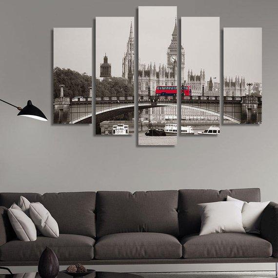 Big Ben House Of Parliament And Lambeth Bridge – Nature Canvas Wall Art