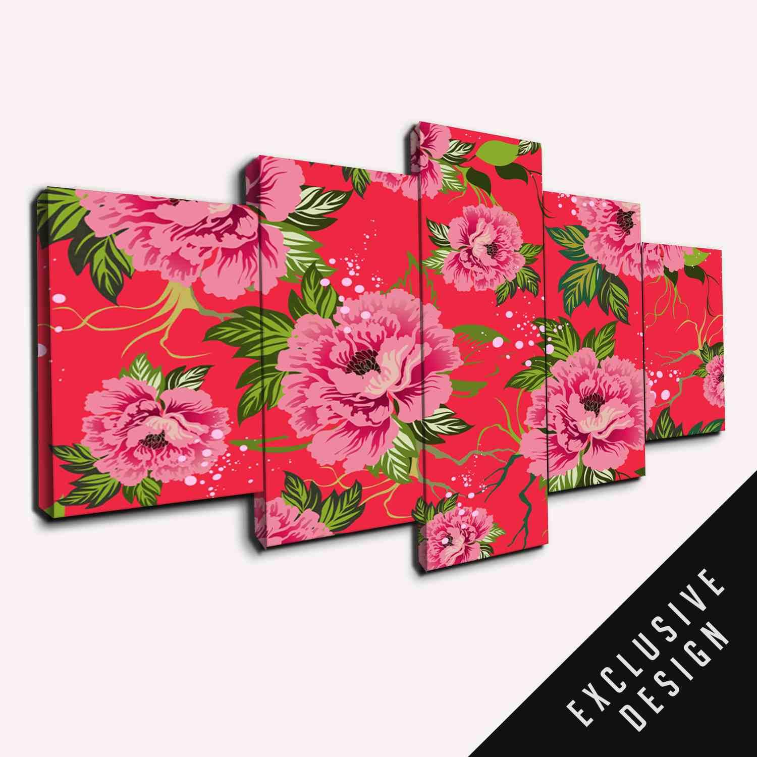 Big Red Peony – Abstract Canvas Wall Art
