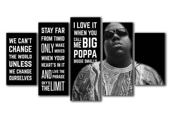 Biggie Small Big Poppa Quotes Celebrity Canvas Wall Art