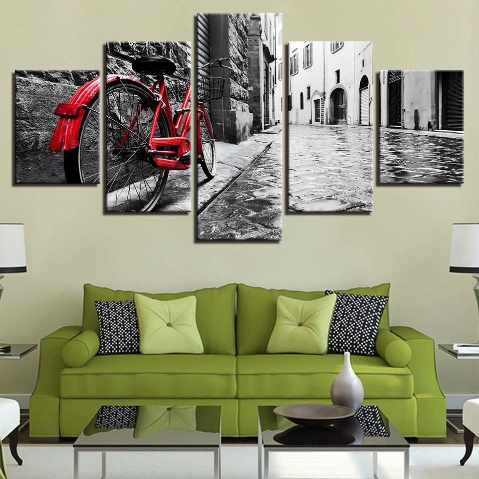 Bike Street – Nature Canvas Wall Art