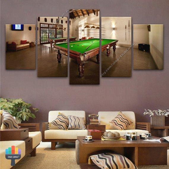 Billiards Game Snooker Table – Gaming Canvas Wall Art