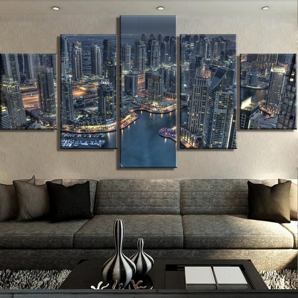 Birds Eye Of Dubai City – Nature Canvas Wall Art