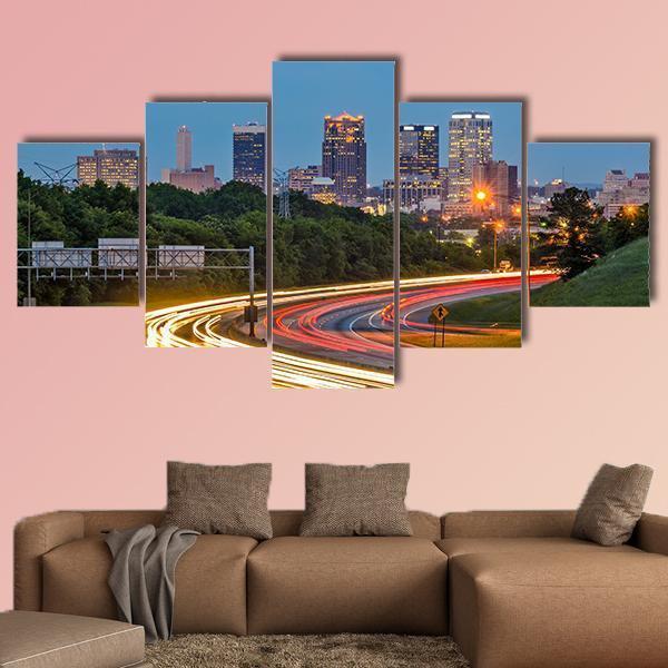 Birmingham In Alabama Downtown City Skyline – Nature Canvas Wall Art