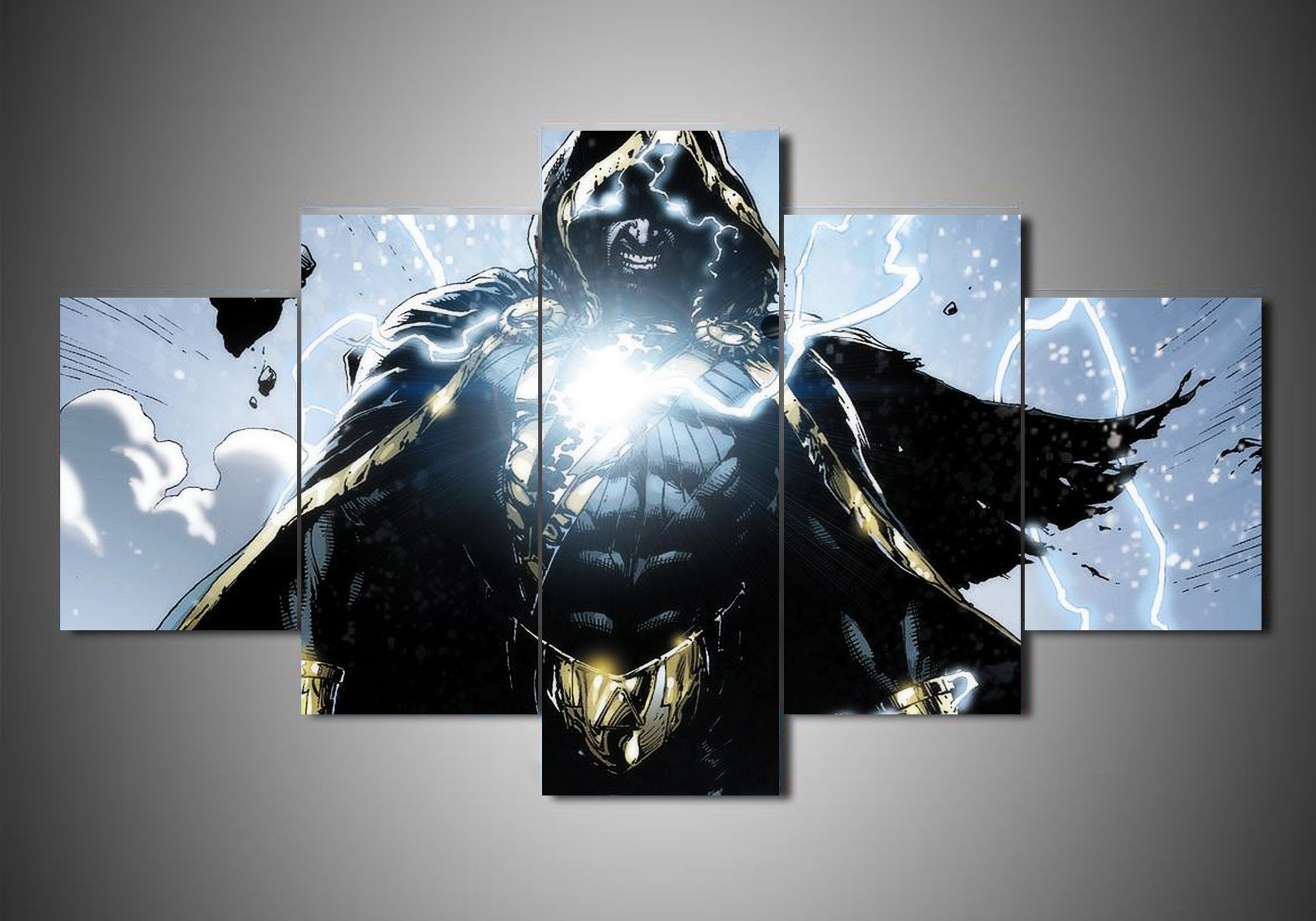 Black Adam Electrifying Fury Dc Canvas Wall Art