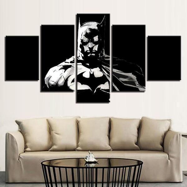 Black And White Batman Inspired – Dc Canvas Wall Art