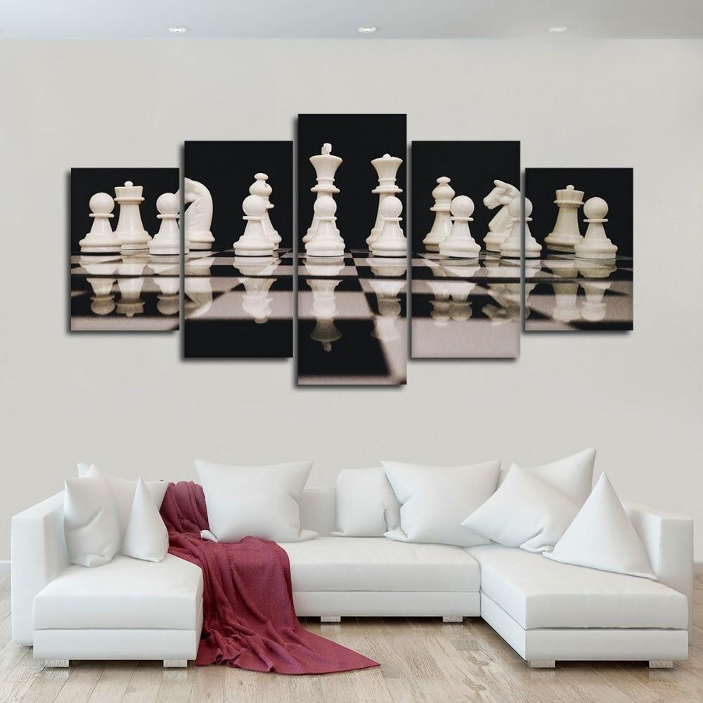 Black And White Chess – Gaming Canvas Wall Art