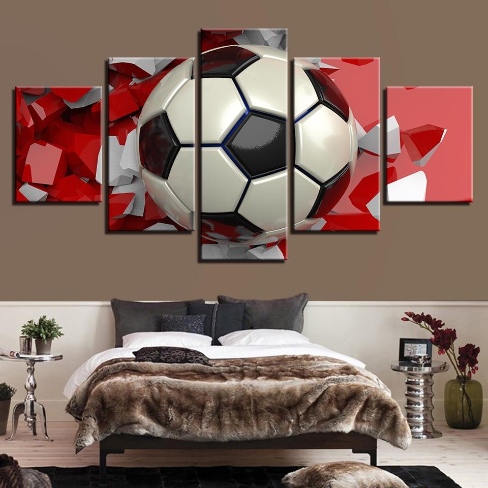 Black And White Football – Sport Canvas Wall Art