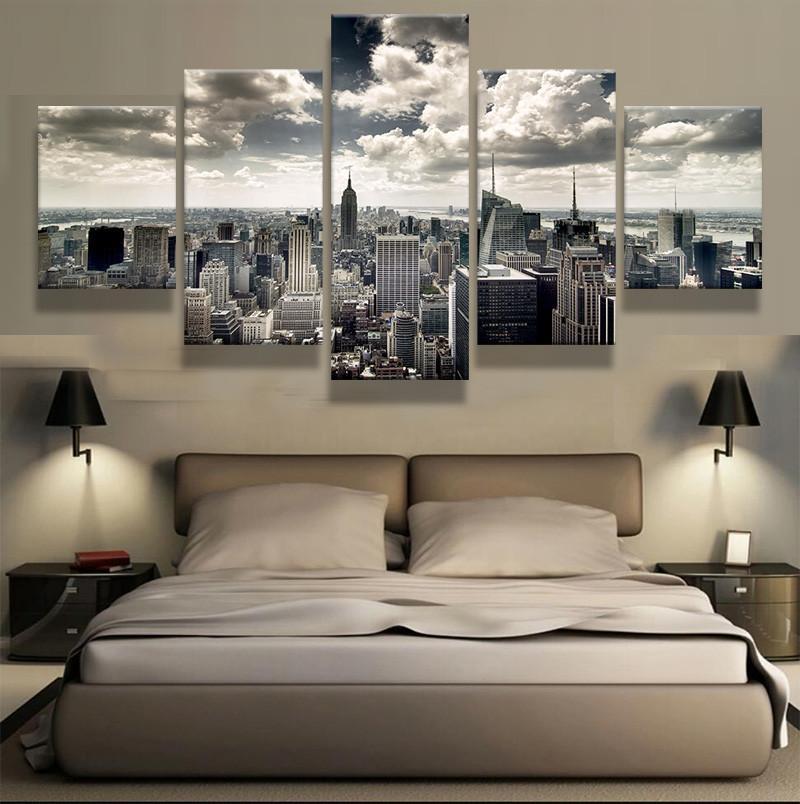 Black And White New York City Buildings – Nature Canvas Wall Art