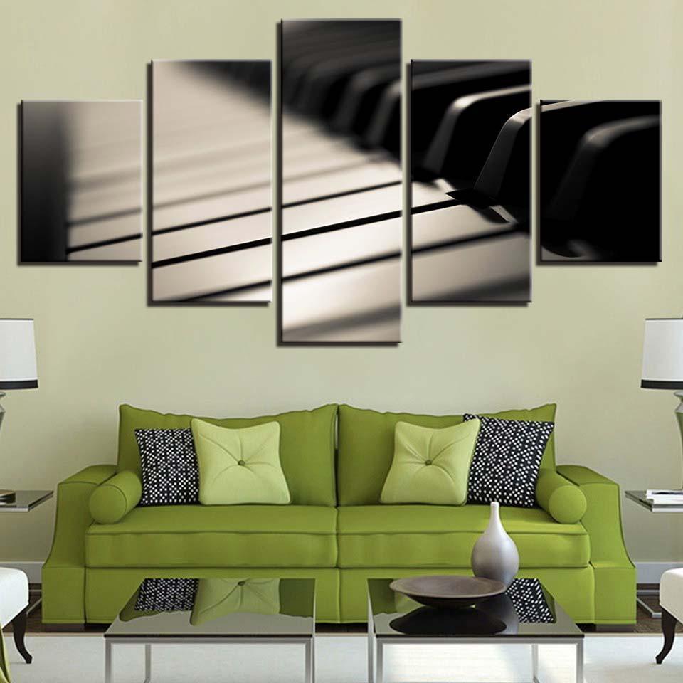 Black And White Piano Keys – Music Canvas Wall Art