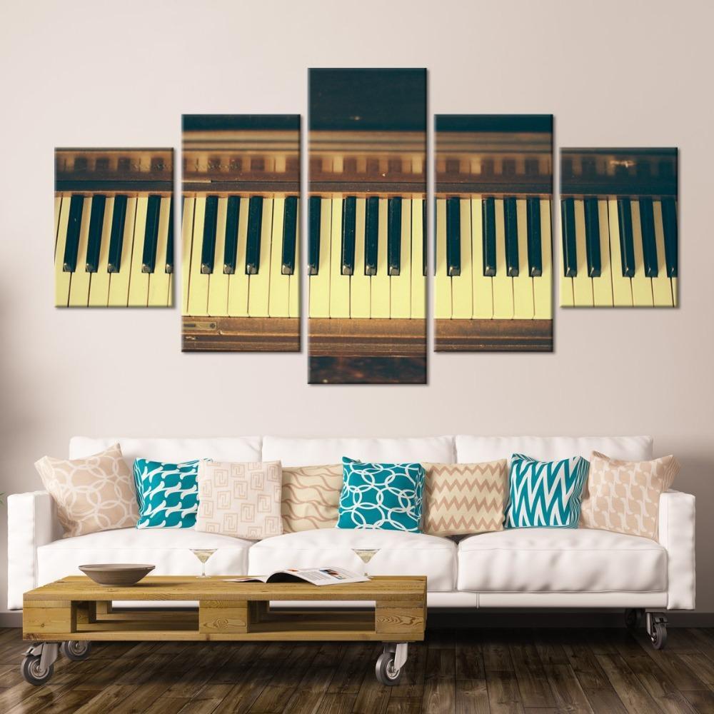 Black And White Piano Keys Music – Music Canvas Wall Art