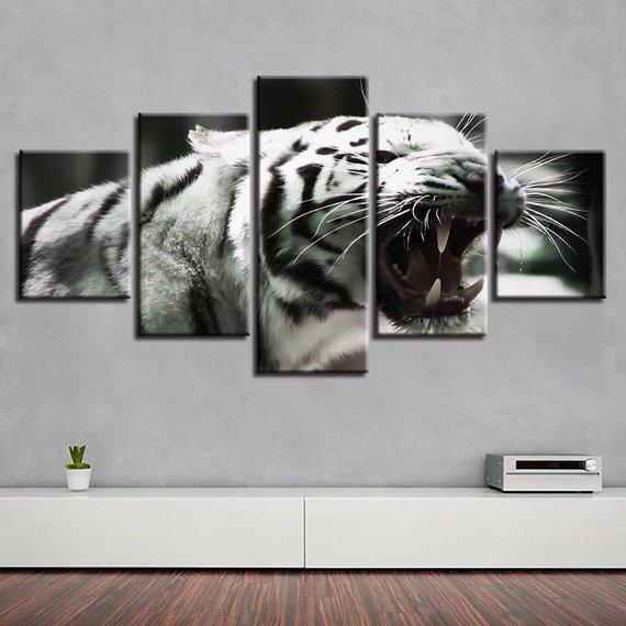 Black And White Tiger 3 – Animal Canvas Wall Art