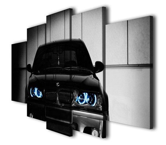 Black Bmw Sport Car – Automative Canvas Wall Art