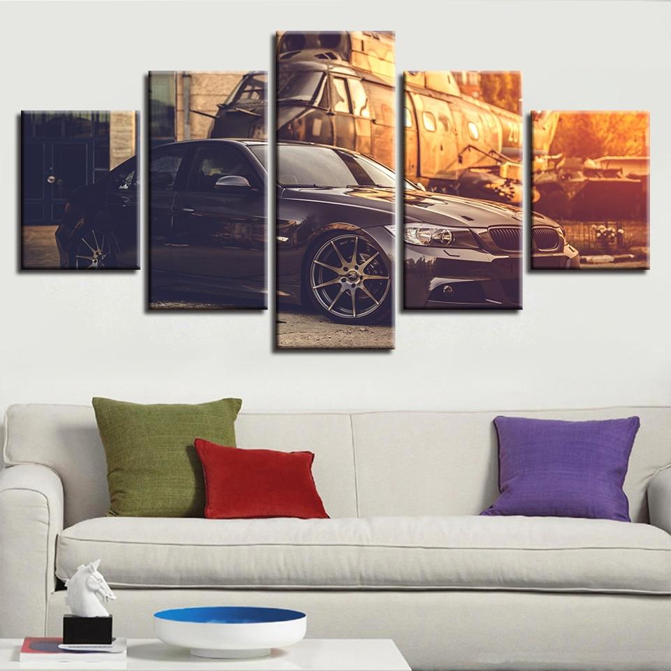 Black Car Sunshine – Automative Canvas Wall Art