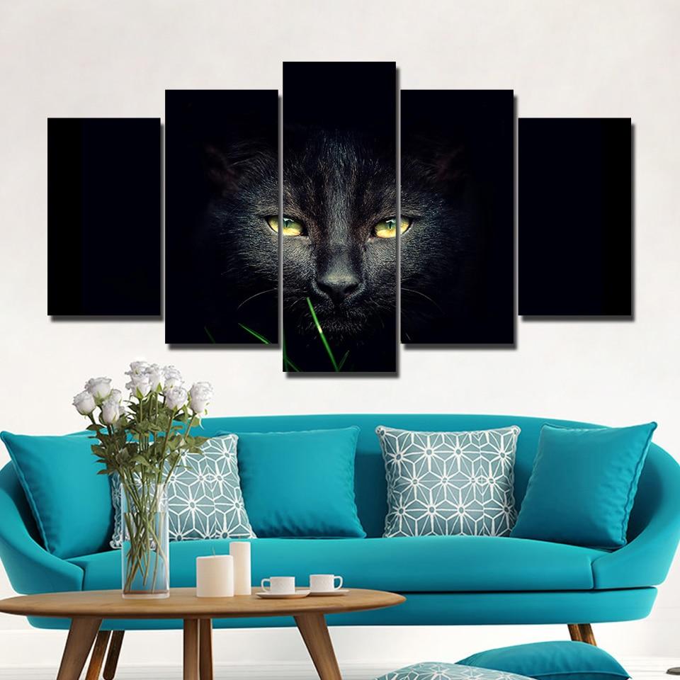 Black Cat 10 – Animal Canvas Wall Art