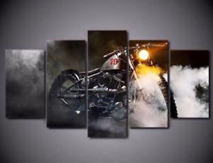 Black Cruiser Motorcycle – Automative Canvas Wall Art