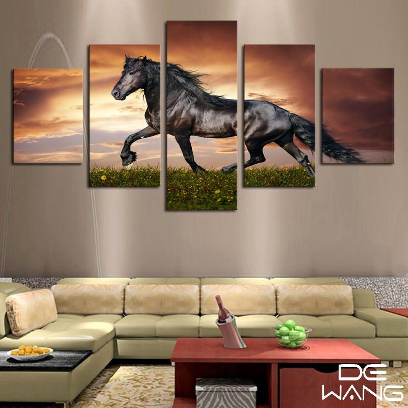 Black Ferghana Horse – Animal Canvas Wall Art