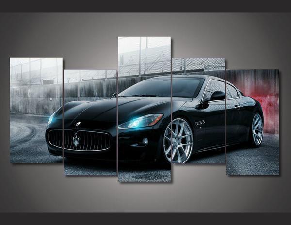 Black Maserati Sport Car – Canvas Wall Art