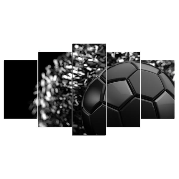 Black Soccer Ball Player Sport – Sport Canvas Wall Art