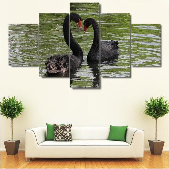 Black Swans 01 – Animal Canvas Wall Art