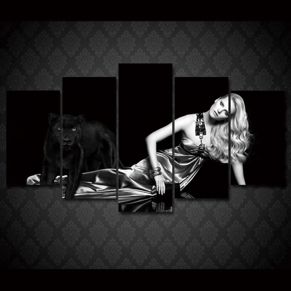Black White Beautiful Woman – Abstract Canvas Wall Art