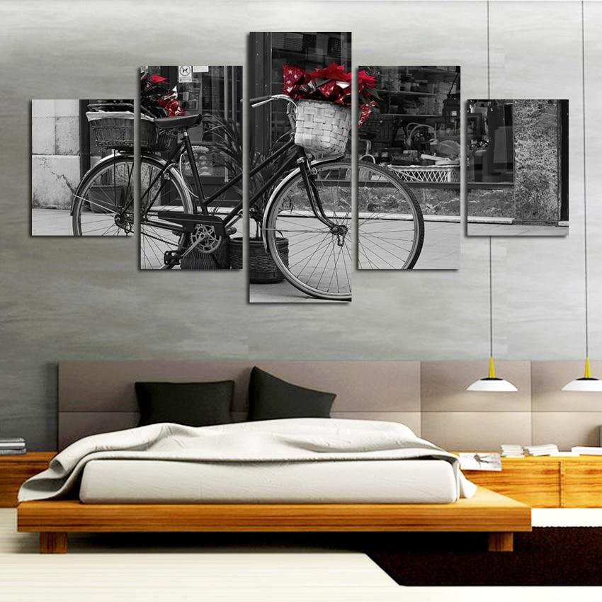 Black White Bicycle – Nature Canvas Wall Art