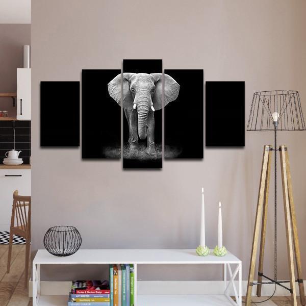 Black &Amp; White Elephant – Animal Canvas Wall Art