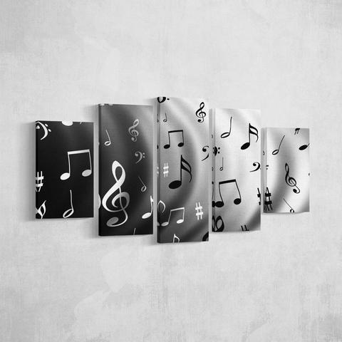 Black &Amp; White Notes – Music Canvas Wall Art