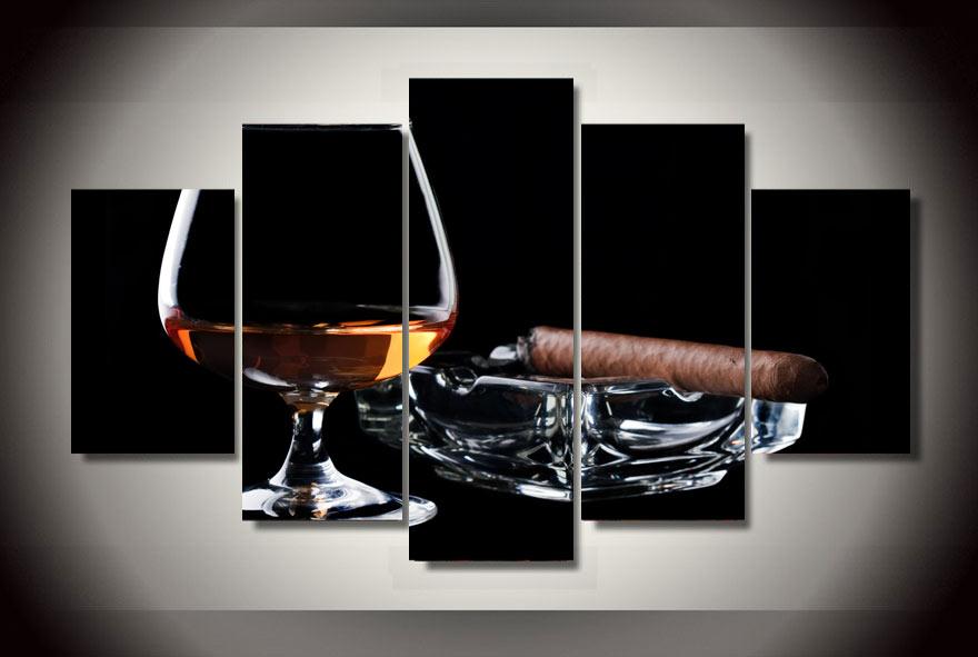 Blackjack Cigar 01 – Wine Canvas Wall Art