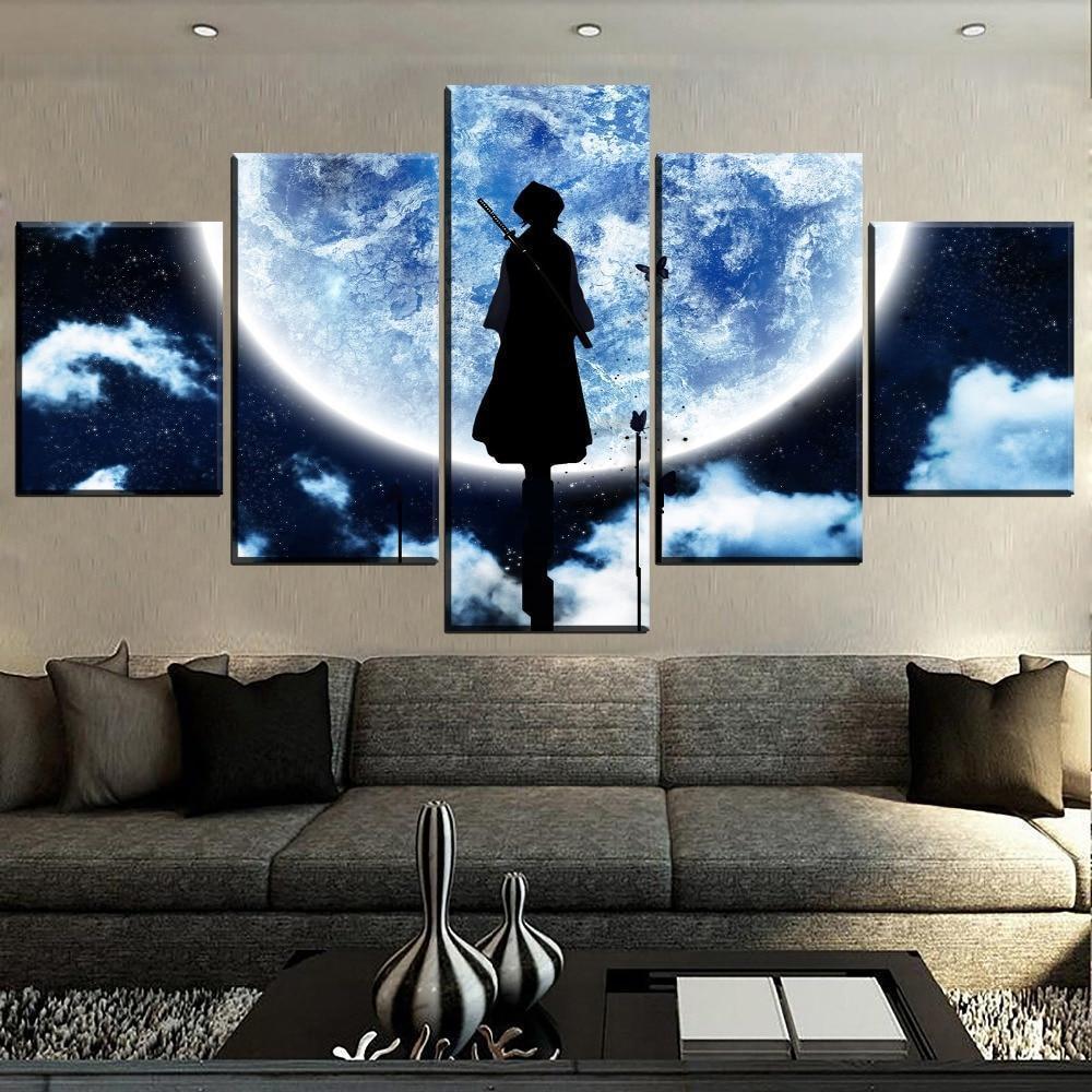 Bleach Rukia Kuchiki Under The Moon Anime – Canvas Wall Art