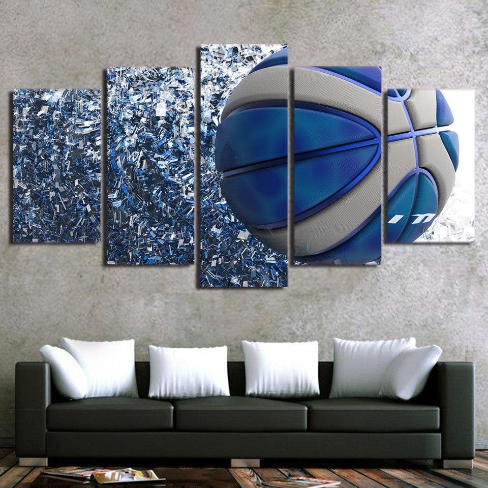 Blue Basketball Player – Sport Canvas Wall Art