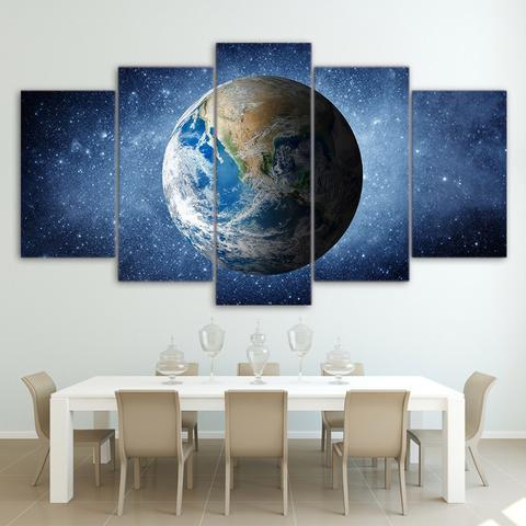 Blue Earth – Space Canvas Wall Art
