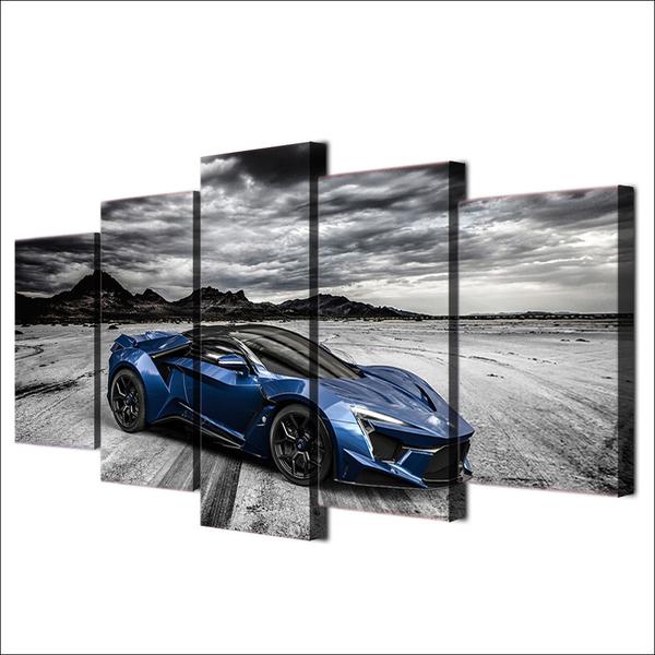 Blue Exotic Sports Car – Automative Canvas Wall Art