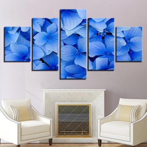 Blue Flowers – Nature Canvas Wall Art