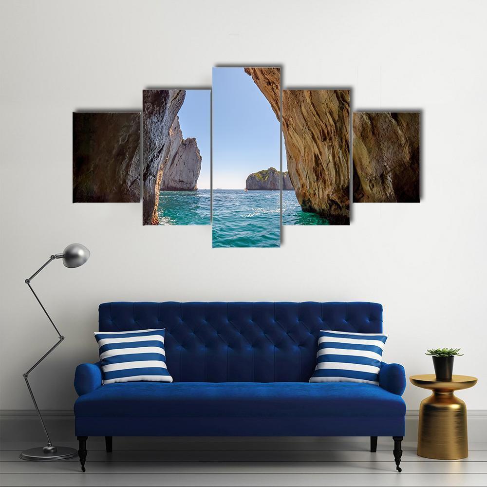 Blue Grotto In Capri Island In Italy – Nature Canvas Wall Art