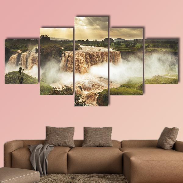Blue Nile Falls In Ethiopia Nature Canvas Wall Art
