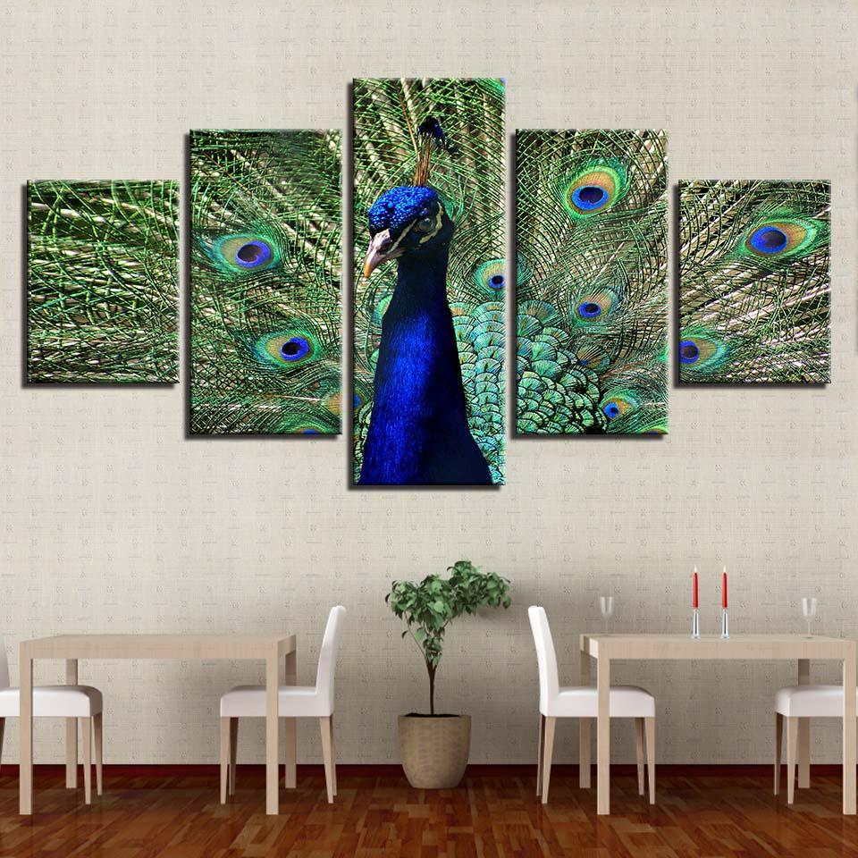 Blue Peacock 1 – Animal Canvas Wall Art