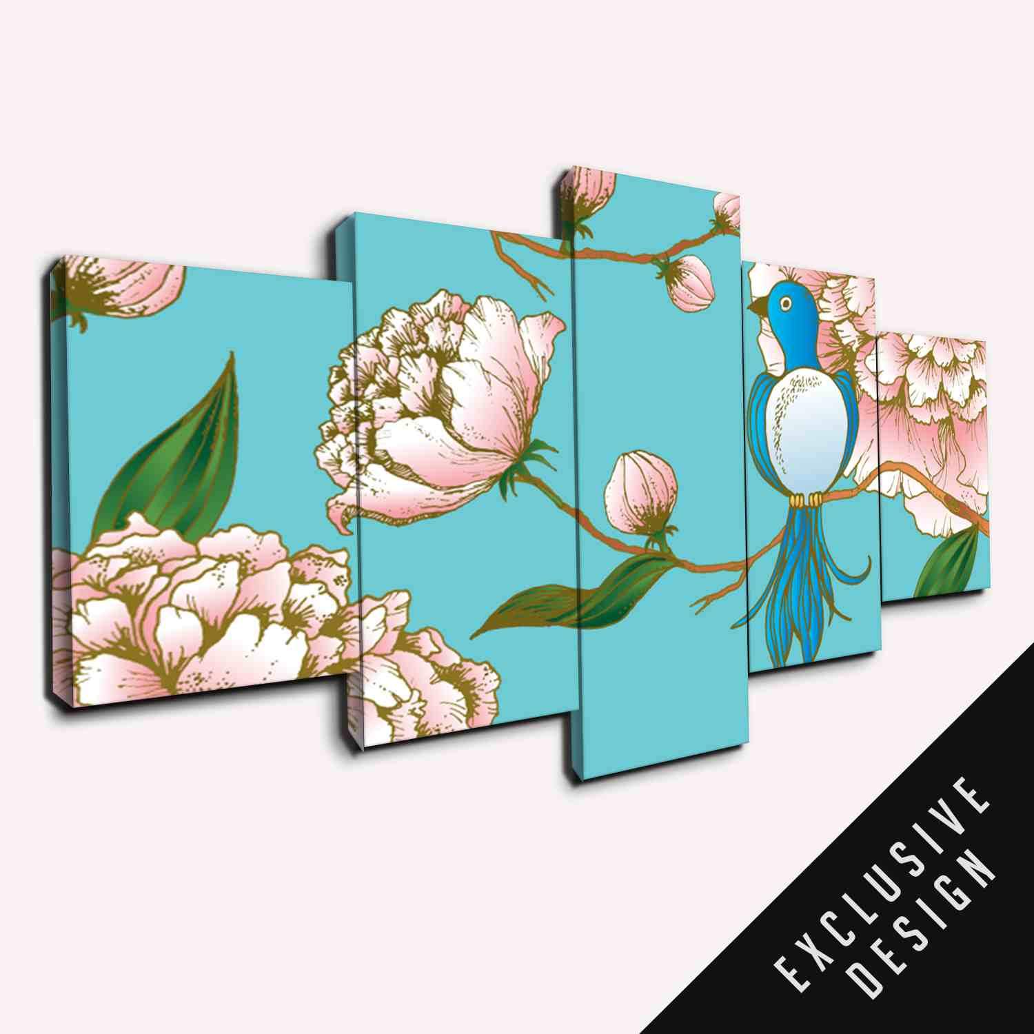 Blue Peony – Abstract Canvas Wall Art