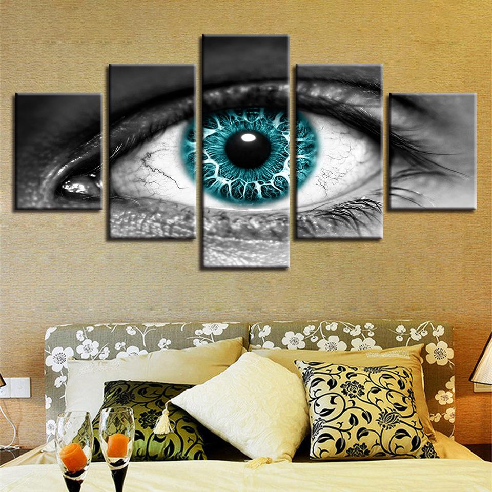 Blue Pupil Eye – Abstract Canvas Wall Art