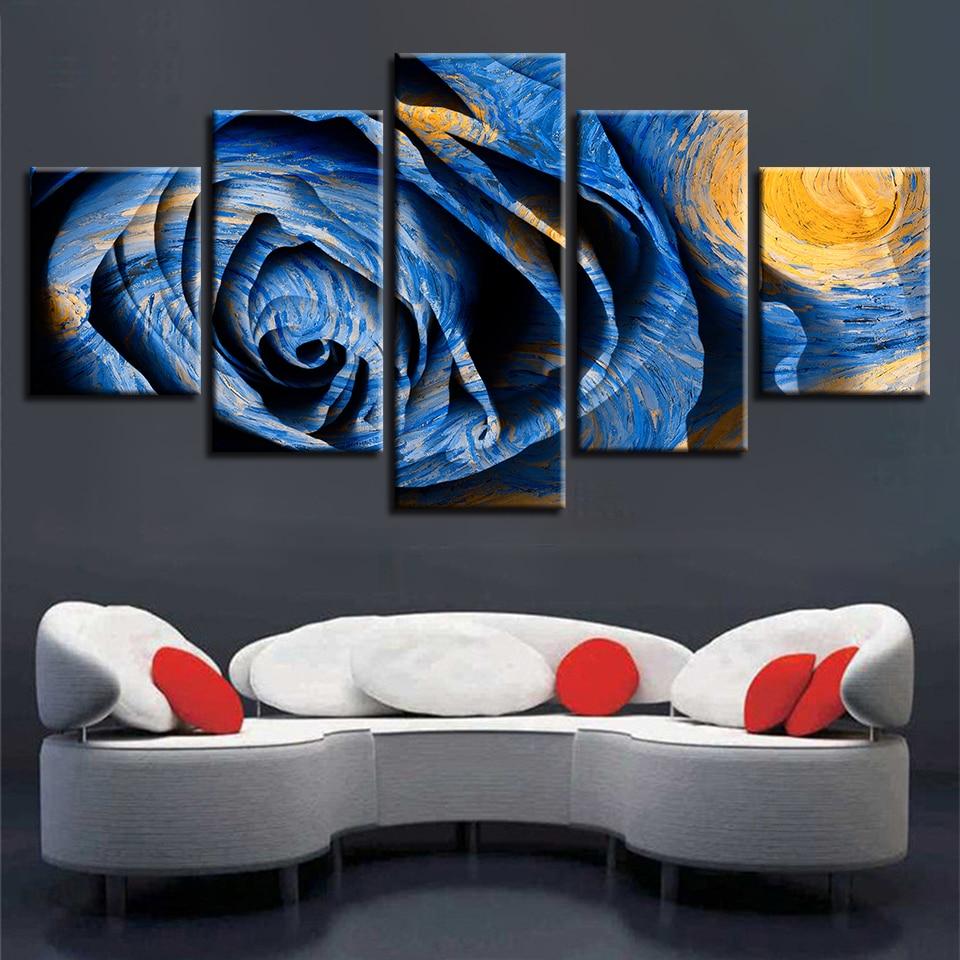 Blue Rose Flower 01 – Nature Canvas Wall Art