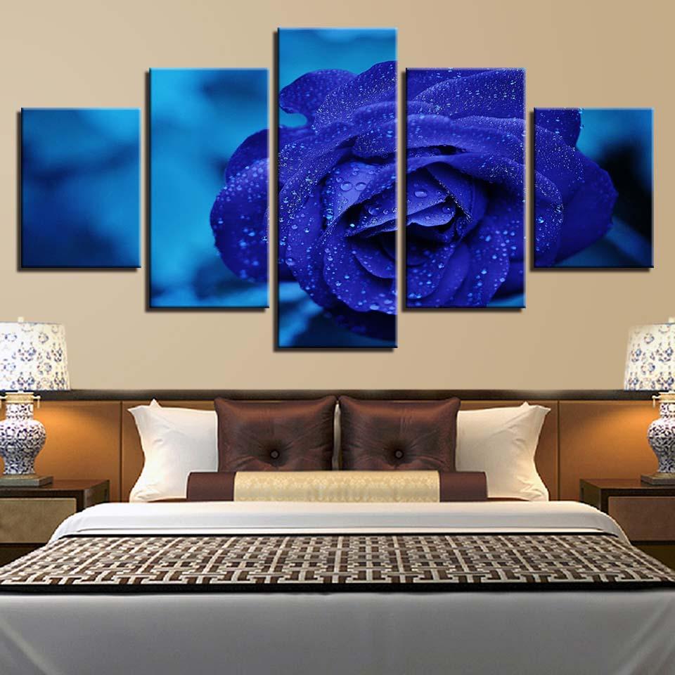 Blue Rose Flower 5 – Nature Canvas Wall Art