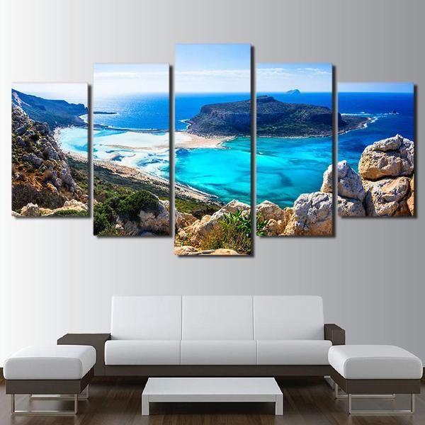 Blue Sea Beach – Nature Canvas Wall Art