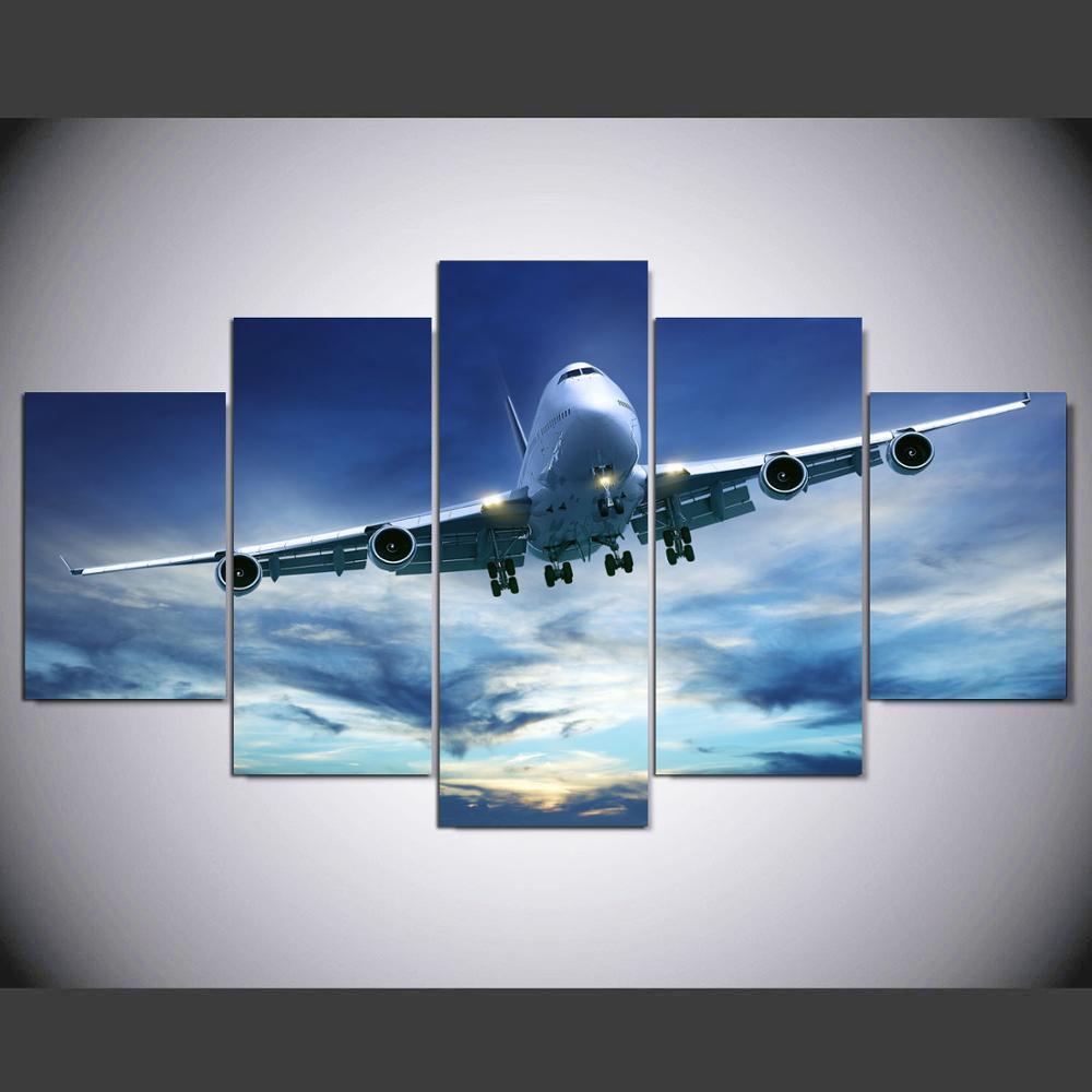 Blue Sky Aircraft Cool – Airplane Canvas Wall Art