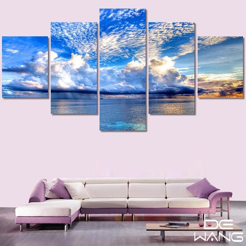 Blue Sky And Clouds – Nature Canvas Wall Art