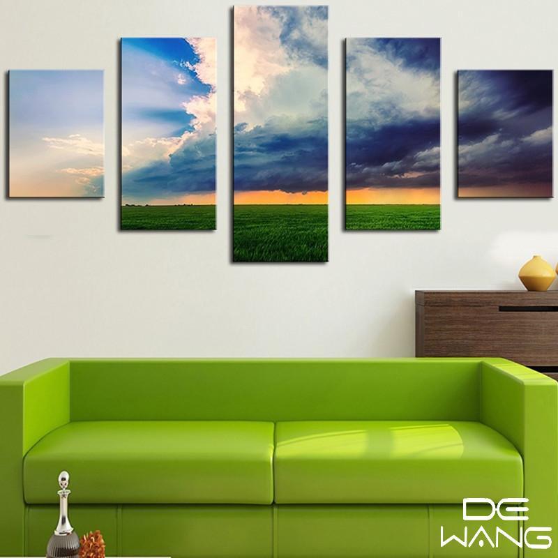 Blue Sky And Green Sea – Space Canvas Wall Art