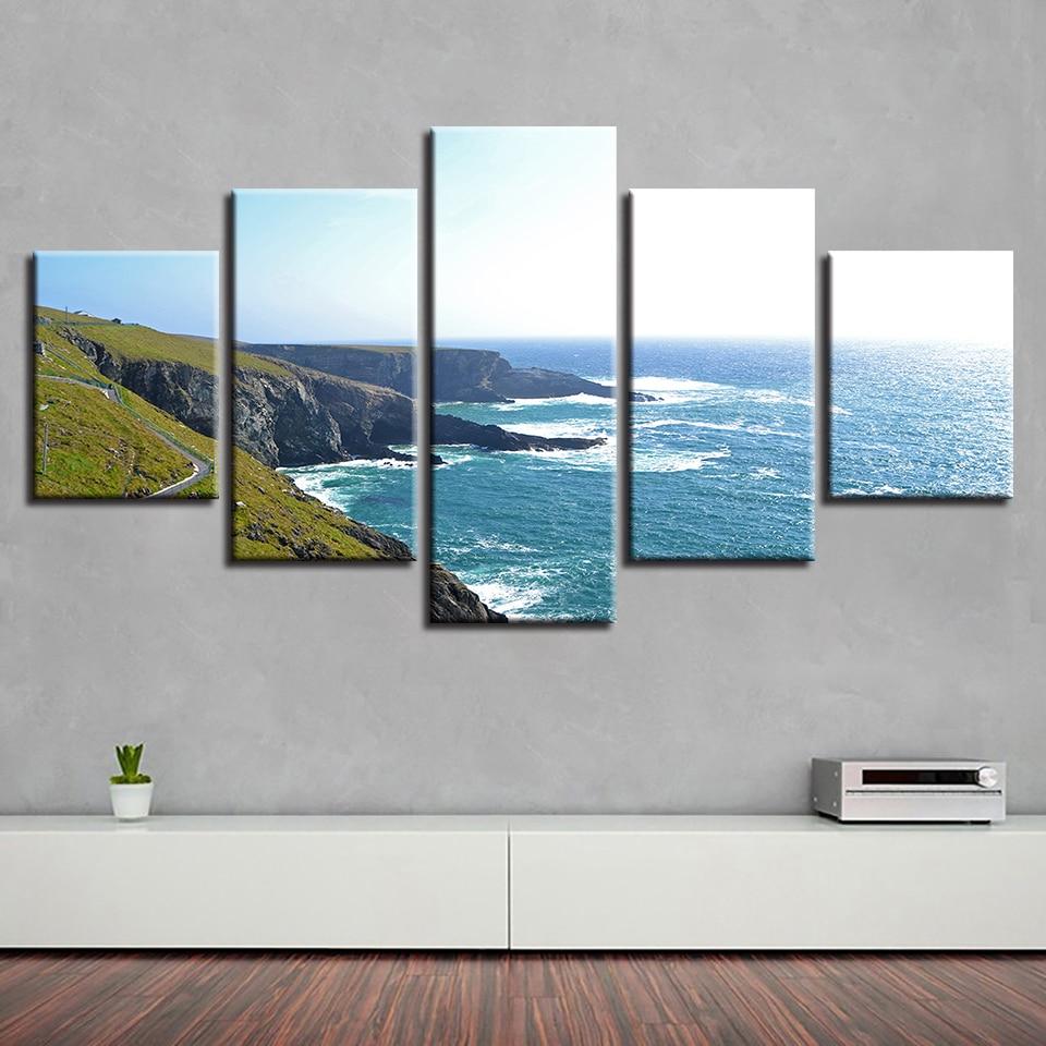 Blue Sky And Mountain – Nature Canvas Wall Art